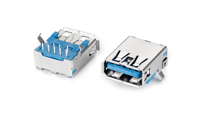 USB3.0 AF 90度DIP彎腳盤裝 UCF09L-13BN-18P0