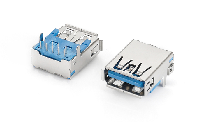 USB3.0 AF 90度DIP直腳卷裝 UCF09L-13BN-28R0