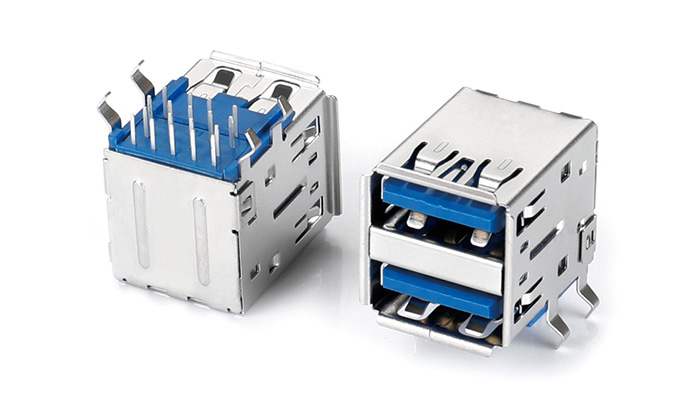 雙層USB3.0 201外殼PBT藍色UBF18L-23TN-18P0