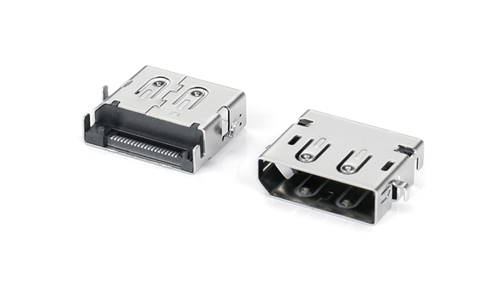 沉板式DP SMT 母座304外殼無翻邊 H1.2 DUF20U-11AN-28R0