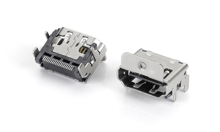 HDMI? AF SMT 2.1 帶M2鎖孔H8.78鐵殼鍍鎳 HAF19U-11SN-A8R0