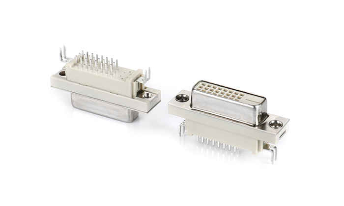 DVI24+1 180度魚叉式米黃色鉚合（H10.5) VGF25T-28SN-A11P0